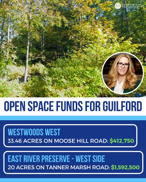 Guilford will be receiving funds for two projects in which I was pleased to write letters of support.