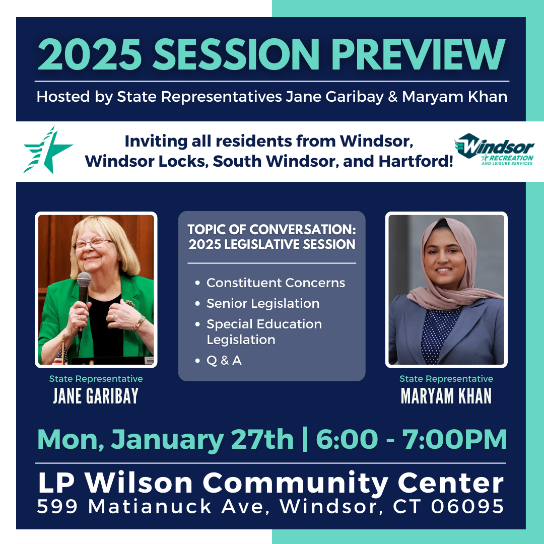 Join Reps. Garibay and Khan for a 2025 Legislative Preview Session on January 27.