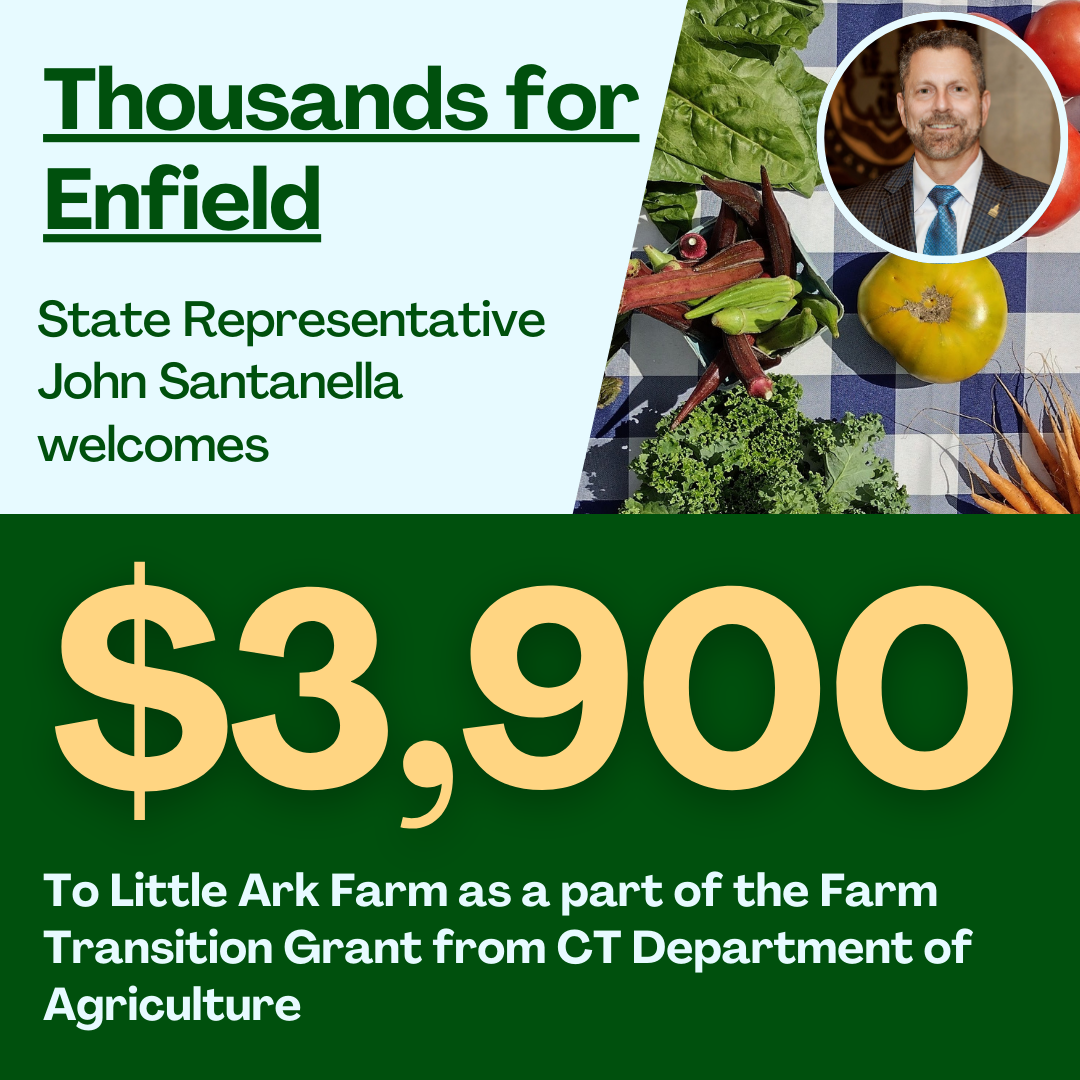 Little Ark Farm is the recipient of a $3,900 Farm Transition Grant from CT DoAg.