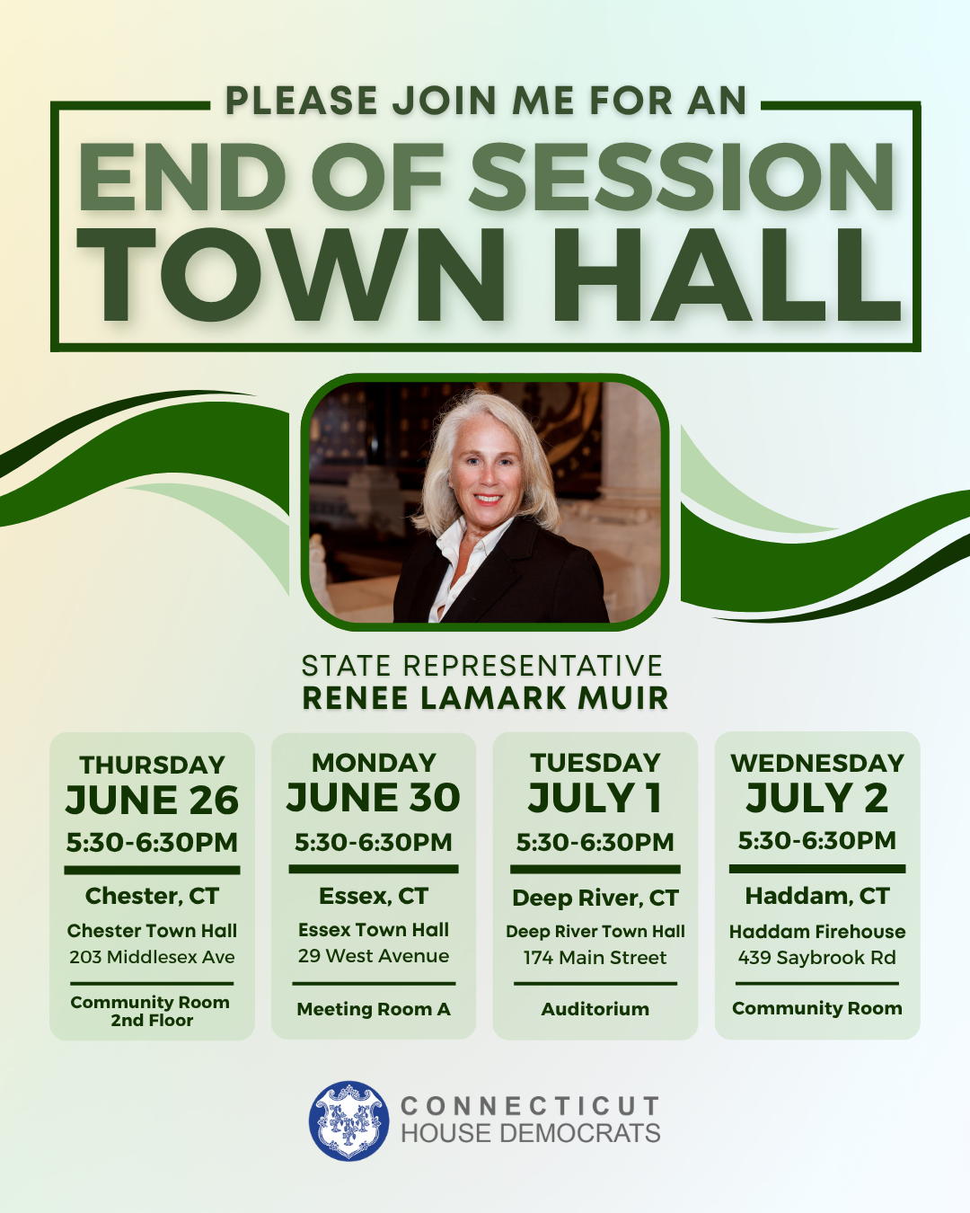 Join me at one of four upcoming end-of-session town halls in the 36th District!