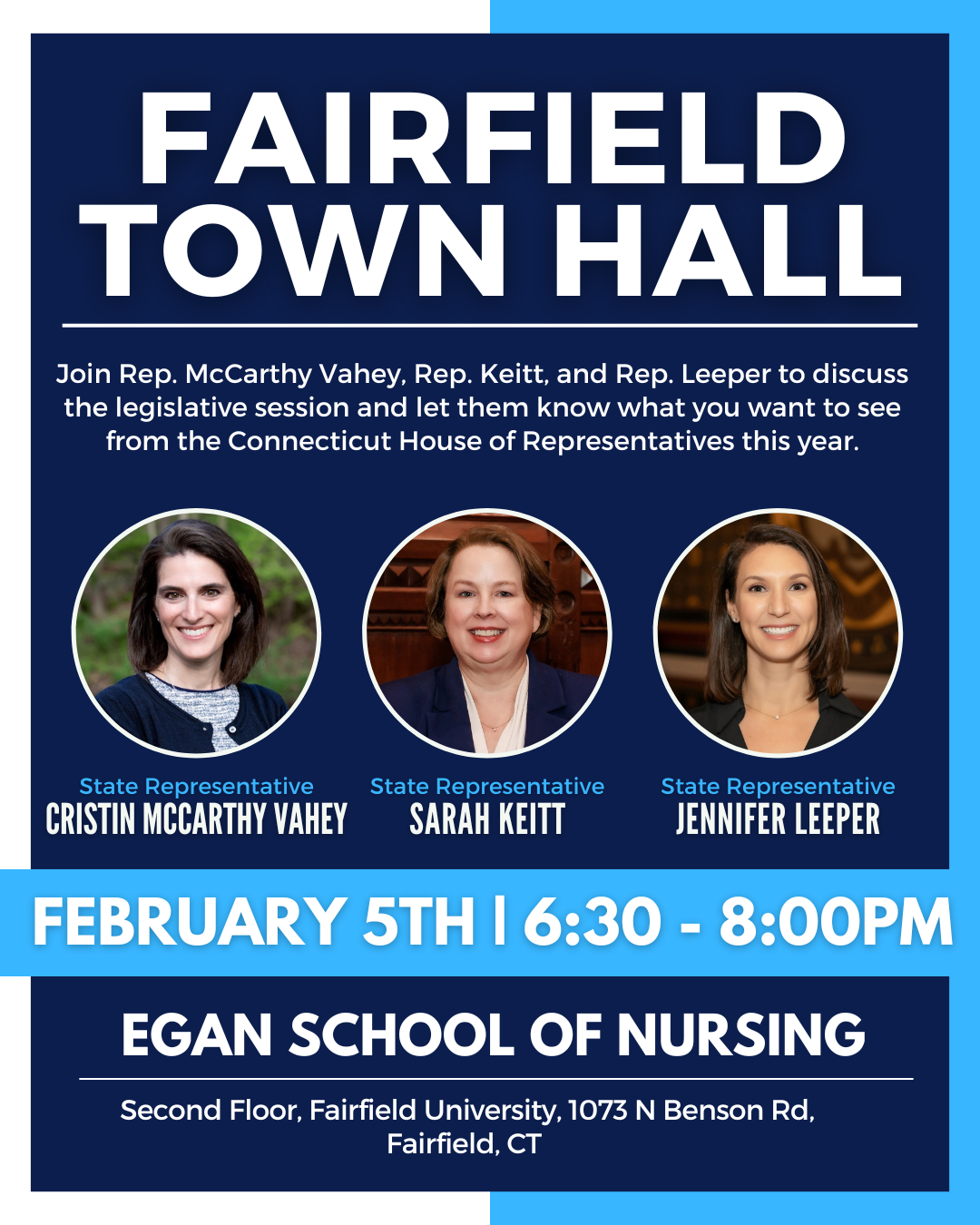 Join us for this town hall event on February 5 at Fairfield University.