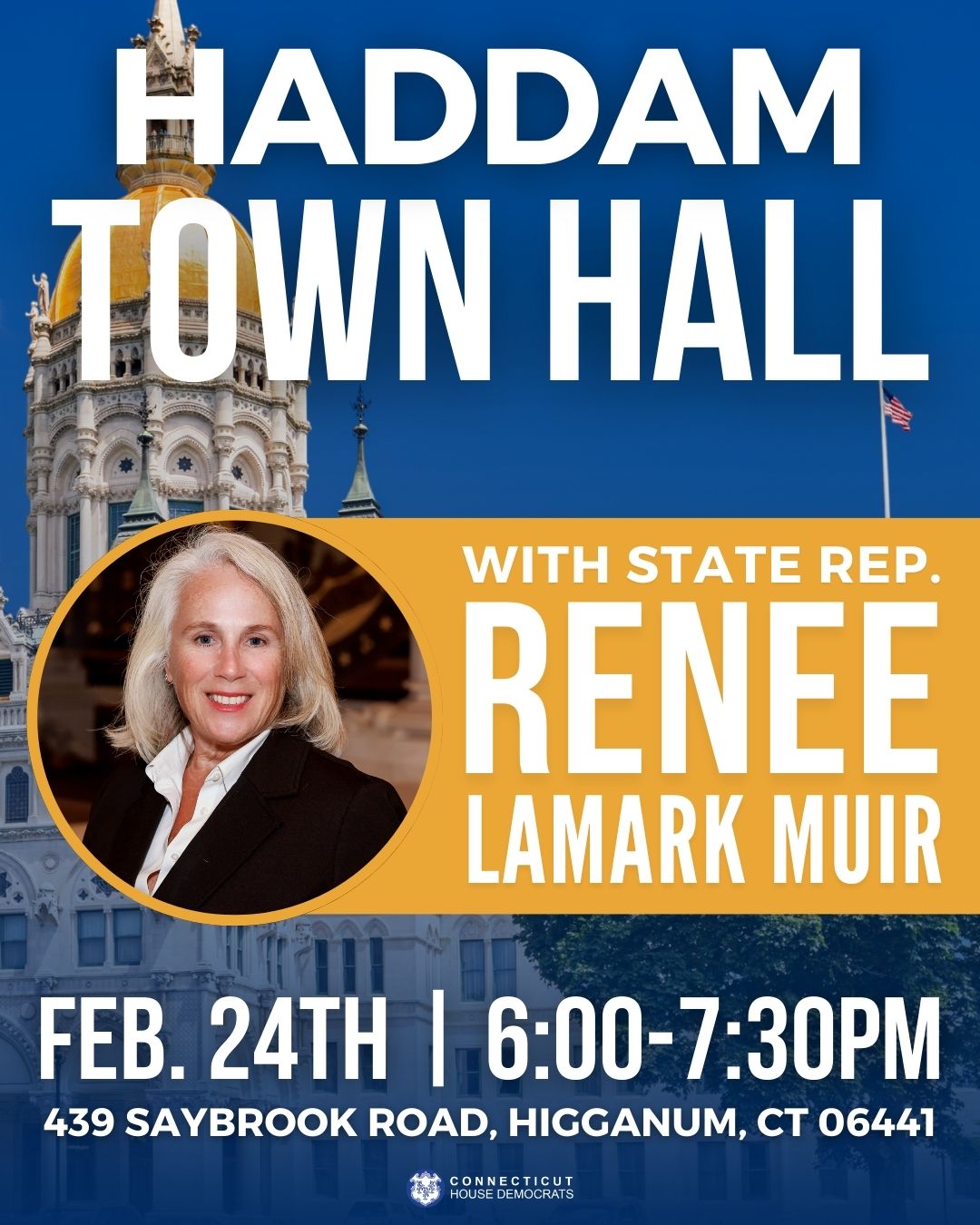 Town Hall event in Haddam.