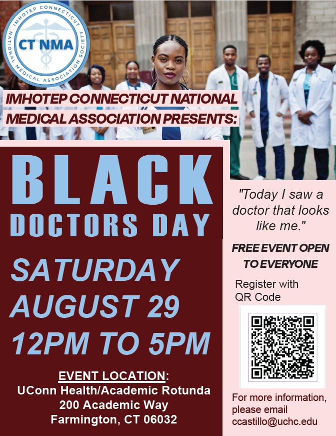 Black Doctors Day is August 29 at UConn Health Center in Farmington.