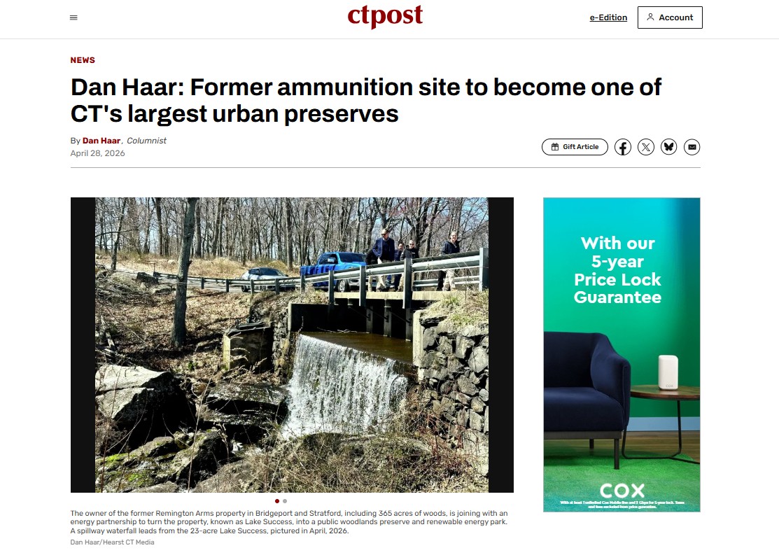 Screenshot from CT Post article