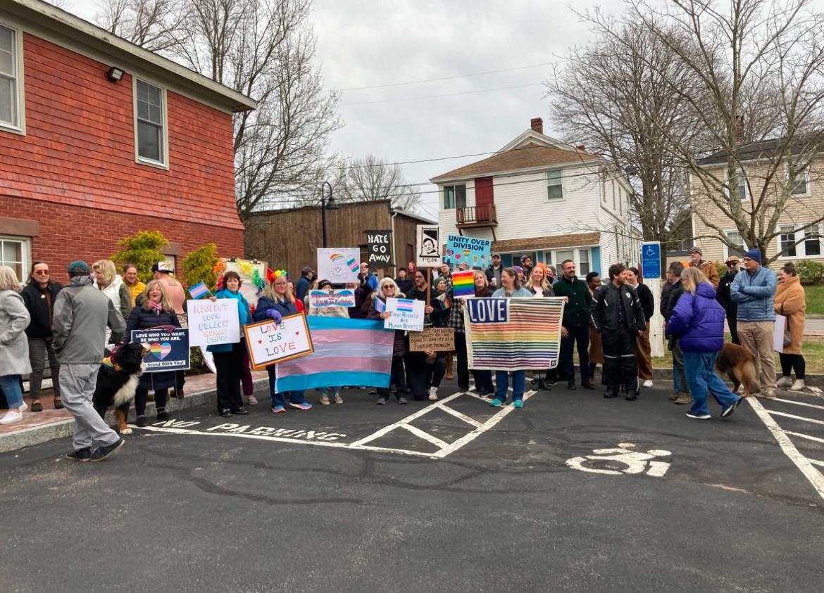 Showing support at Deep River Public Library.