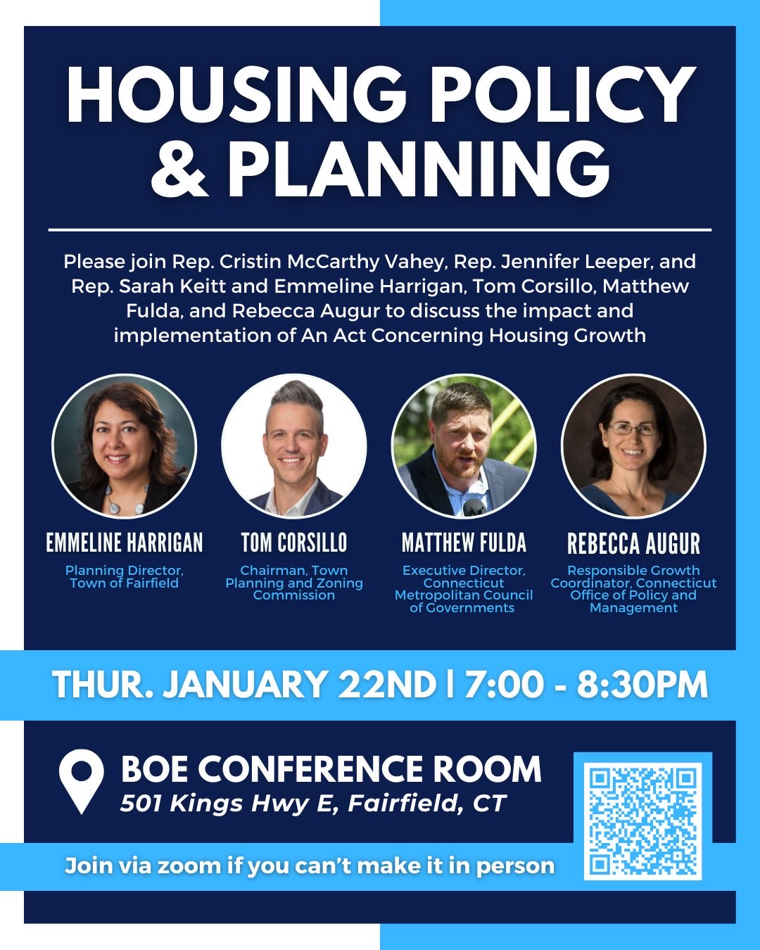 Join us for a housing policy and planning meeting on January 22. 