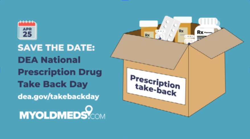 Save the date of April 25 for National Drug Takeback Day