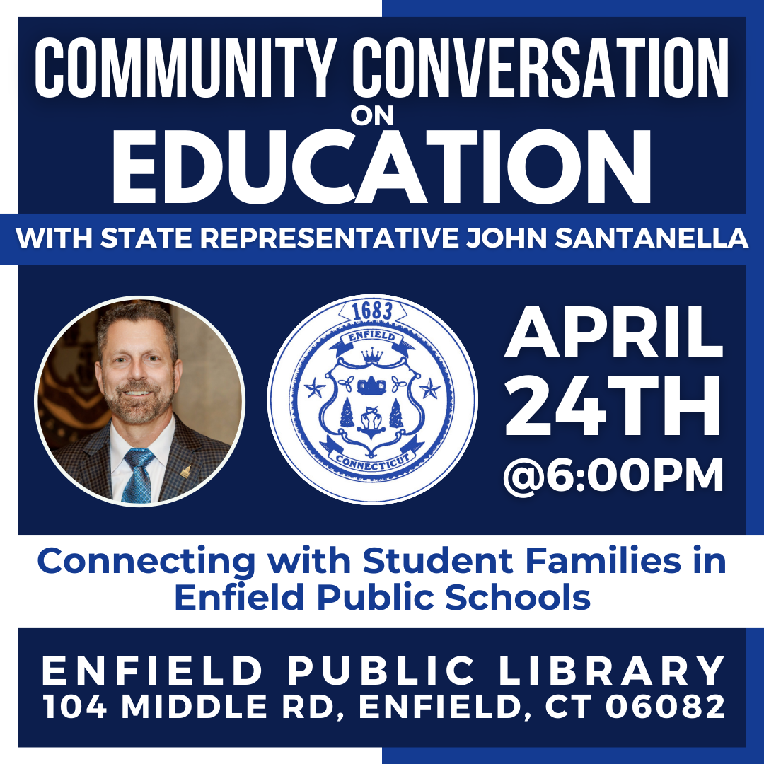 Mark your calendar for April 24 for a conversation on education in town. 