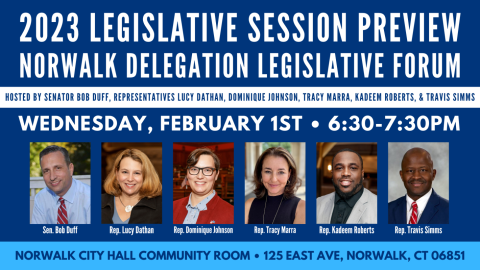 Norwalk legislative delegation forum Feb 1