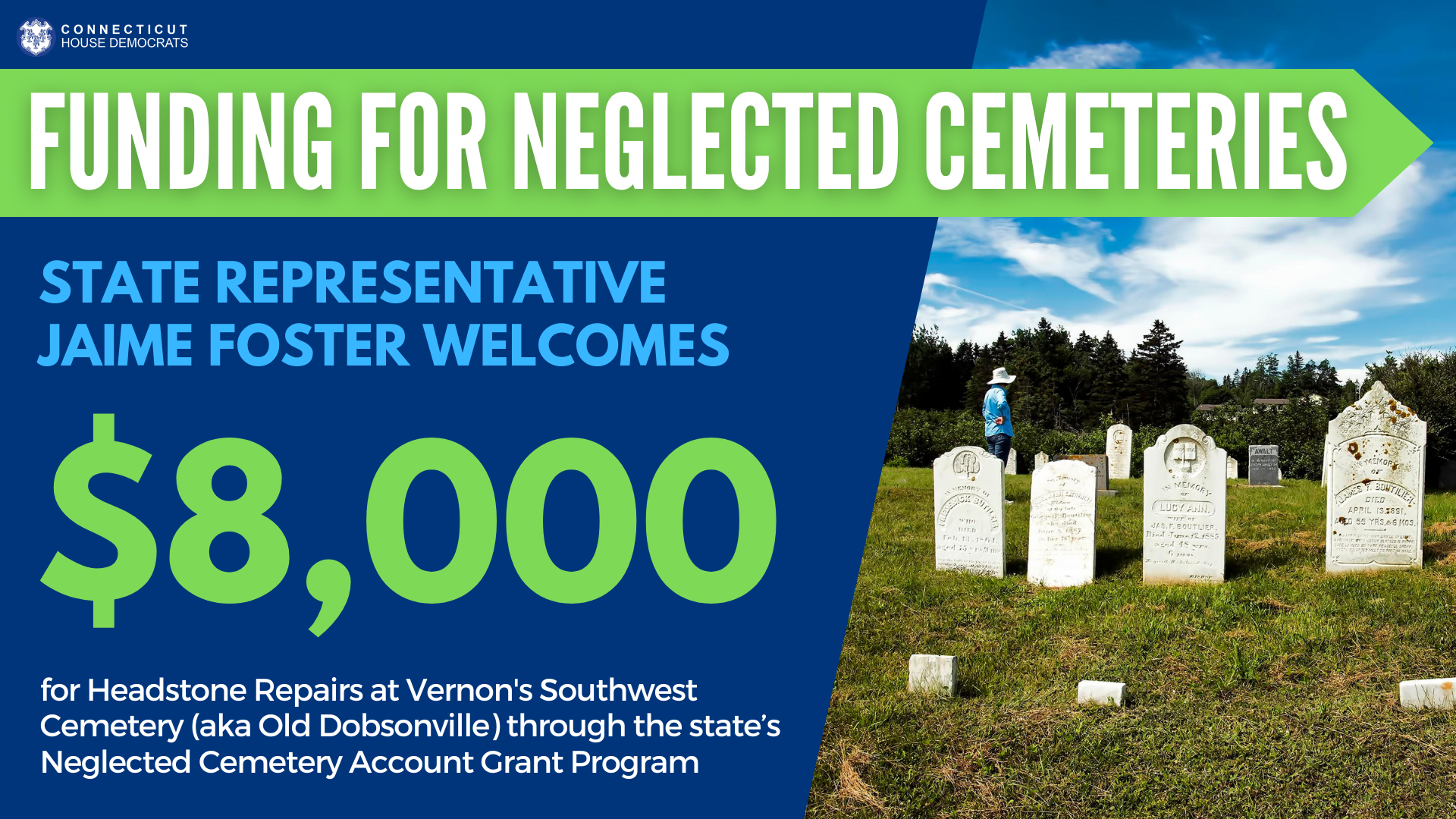 Southwest Cemetery (aka Old Dobsonville) has been chosen to receive an $8,000 grant for headstone repairs.